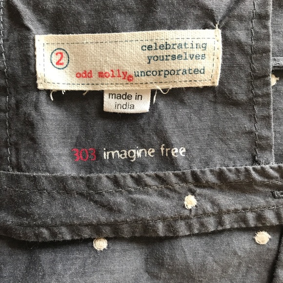 ODD MOLLY Peek-a-Boo Neckline w/button - Picture 5 of 5